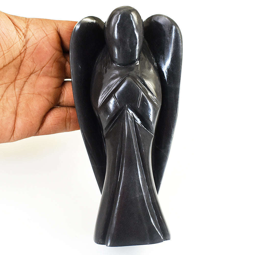 gemsmore:Exclusive Jasper Hand Carved Genuine Crystal Gemstone Carving Angel