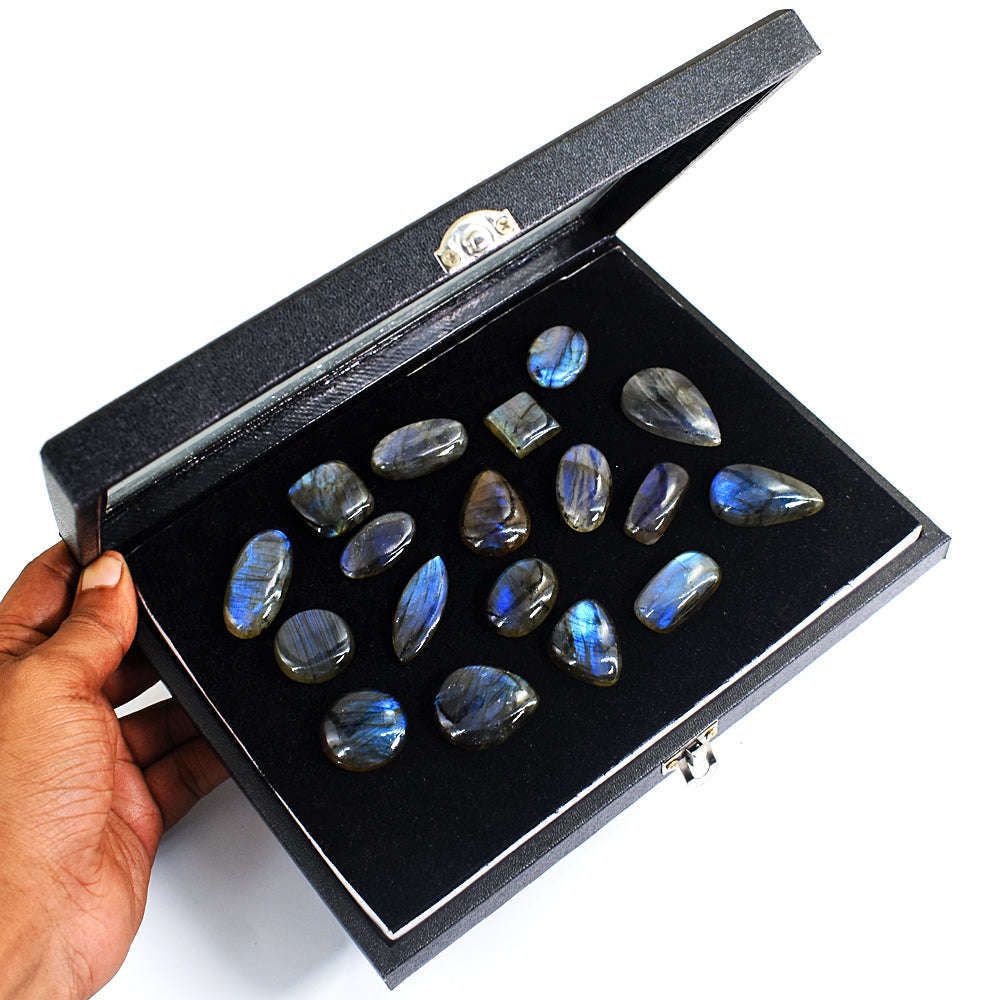 gemsmore:Exclusive Labradorite Untreated Gemstone Cabochon Lot