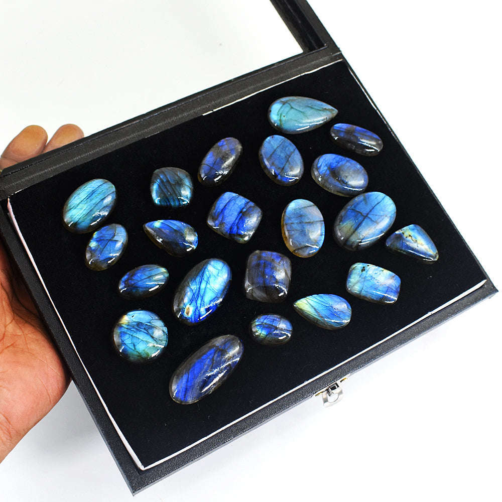 gemsmore:Exclusive Labradorite Untreated Gemstone Cabochon Lot