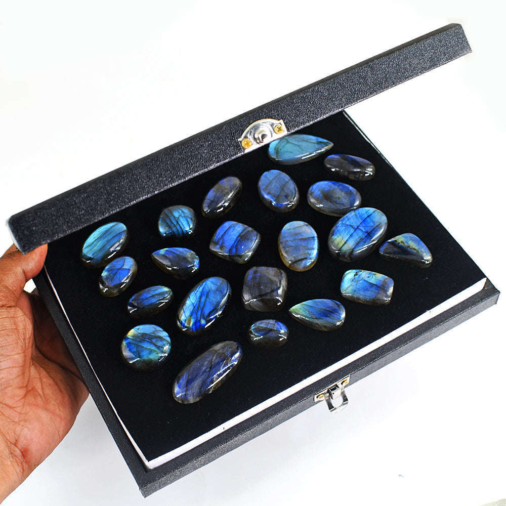 gemsmore:Exclusive Labradorite Untreated Gemstone Cabochon Lot