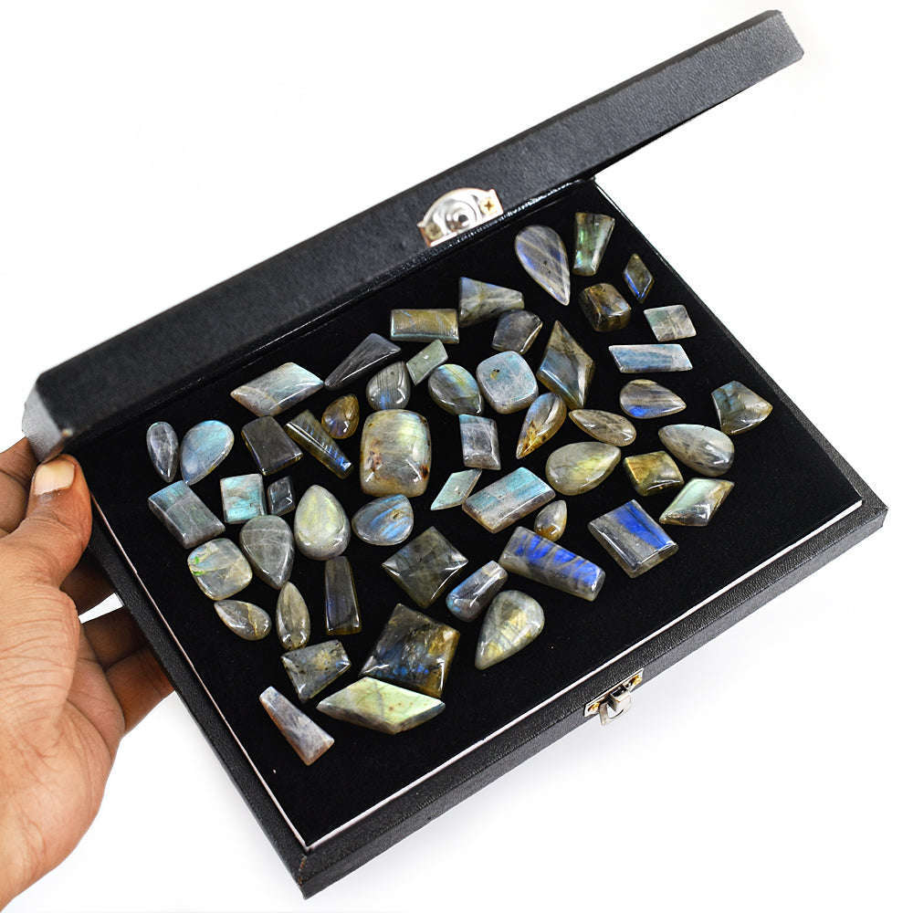 gemsmore:Exclusive Labradorite Untreated Gemstone Cabochon Lot