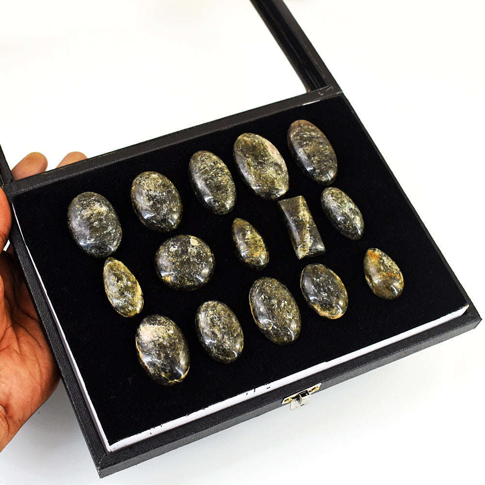 gemsmore:Exclusive Larvikite Untreated Gemstone Cabochon Lot