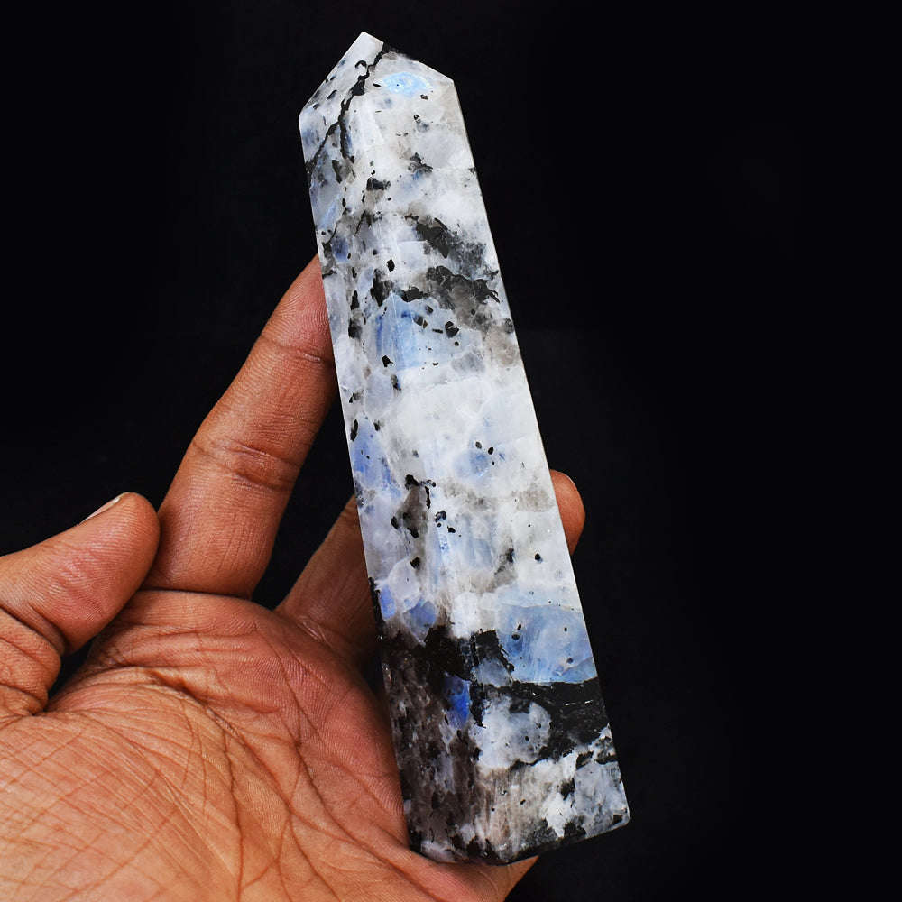 gemsmore:Exclusive Moonstone Carved Healing Crystal Tower