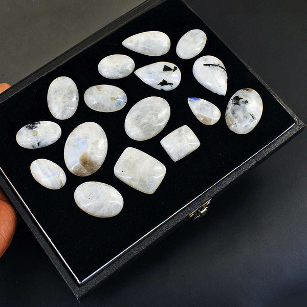 gemsmore:Exclusive Moonstone Untreated Gemstone Cabochon Lot