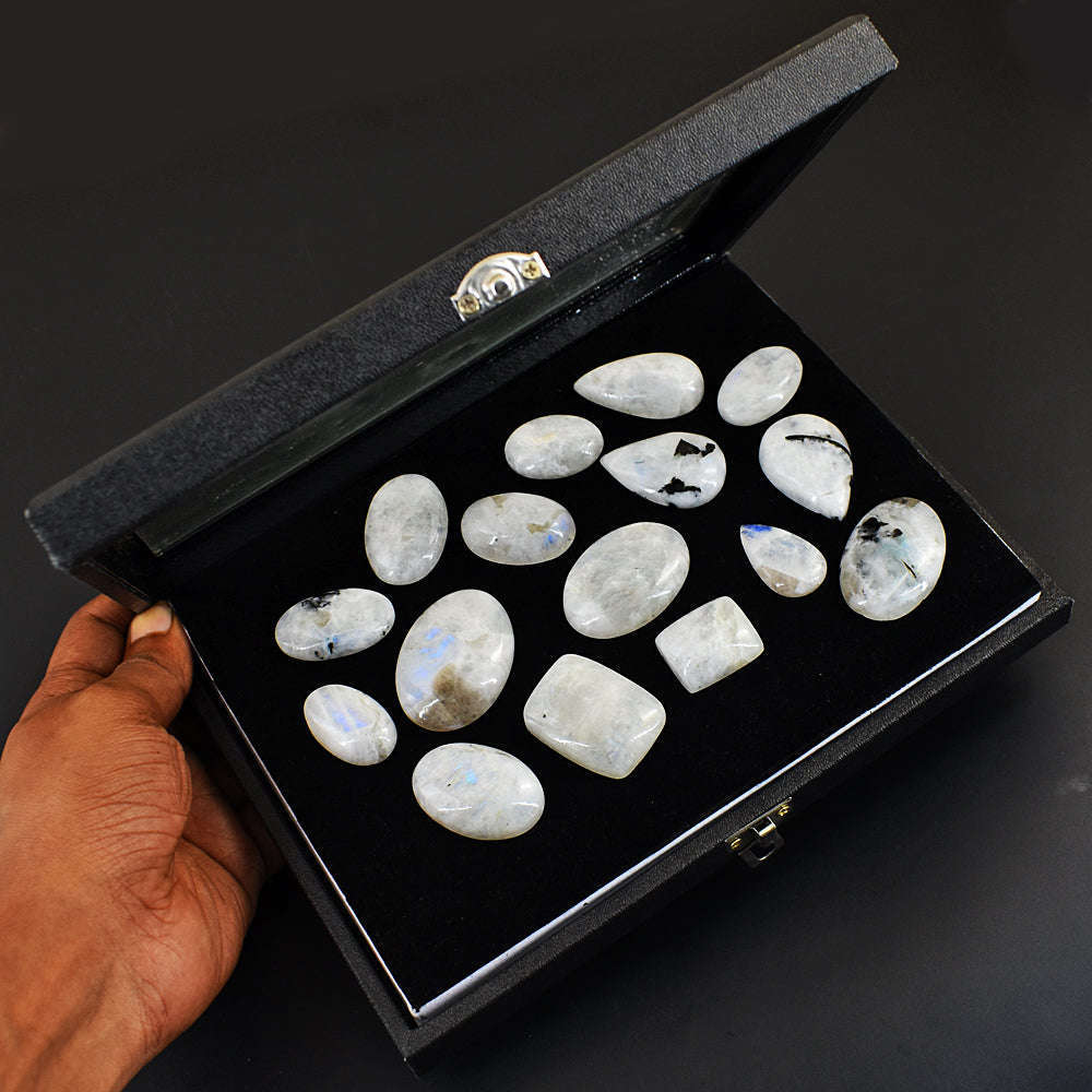 gemsmore:Exclusive Moonstone Untreated Gemstone Cabochon Lot