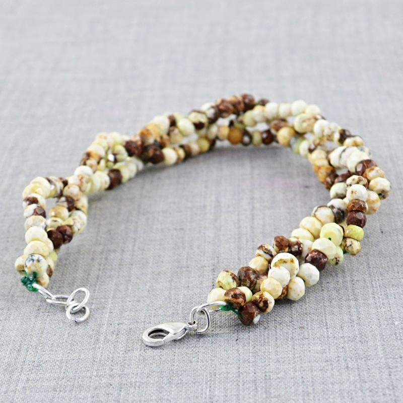 gemsmore:Exclusive Picture Jasper Bracelet Natural Faceted Round Shape Beads