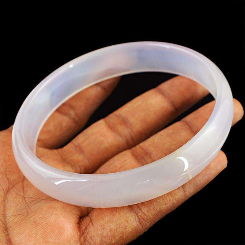 gemsmore:Exclusive Pink Onyx Carved Bangle - Jewellery