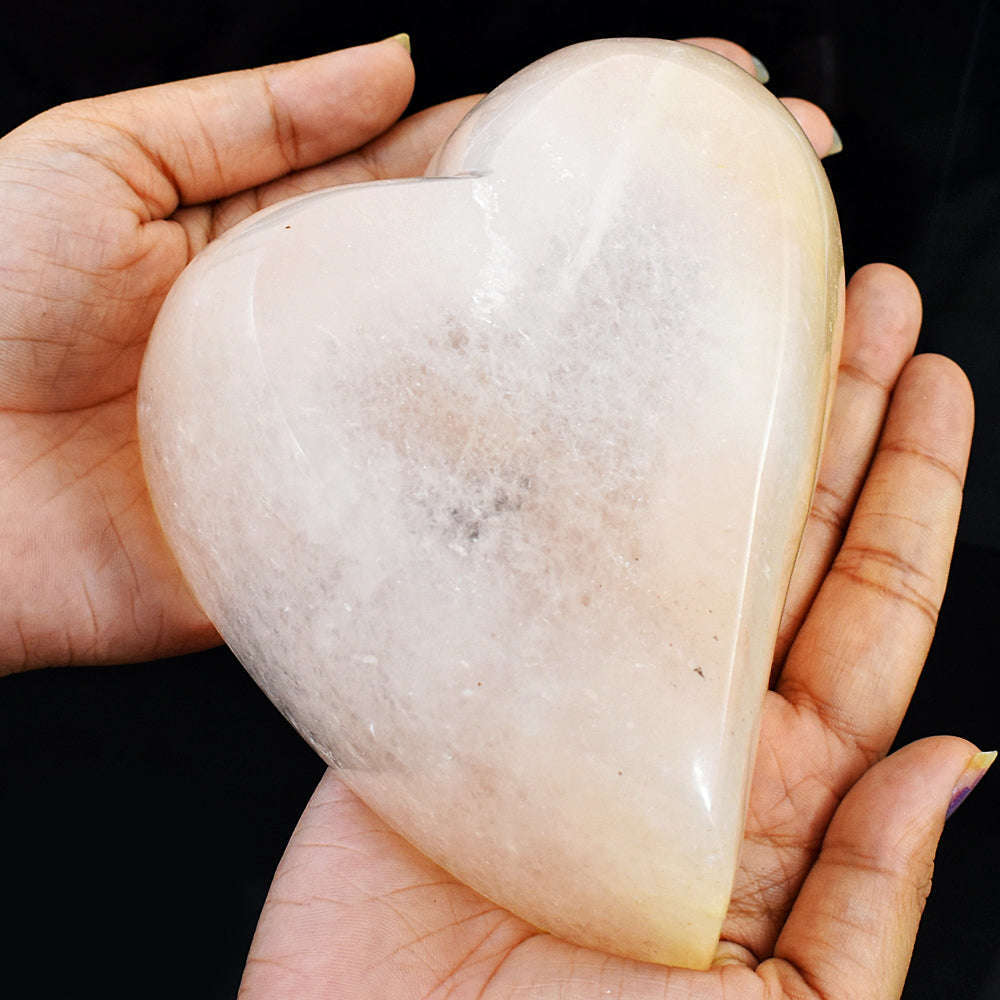 gemsmore:Exclusive Rose Quartz Hand Carved Bowl