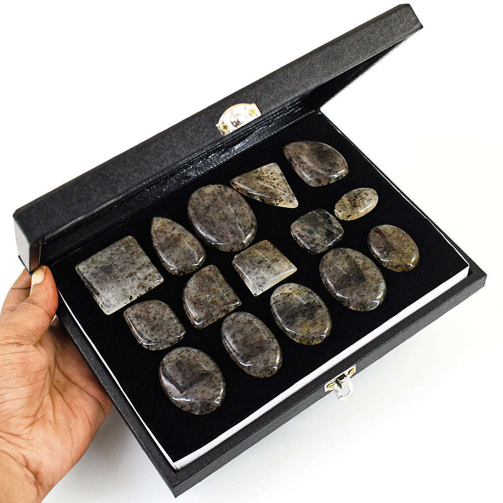 gemsmore:Exclusive Rutile Quartz Untreated Gemstone Cabochon Lot