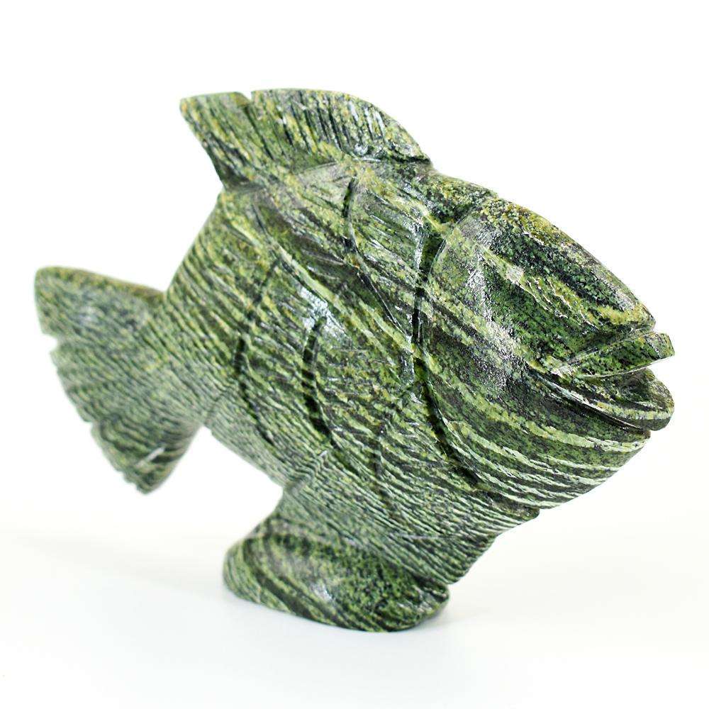 gemsmore:Exclusive Serpentine Hand Carved Fish