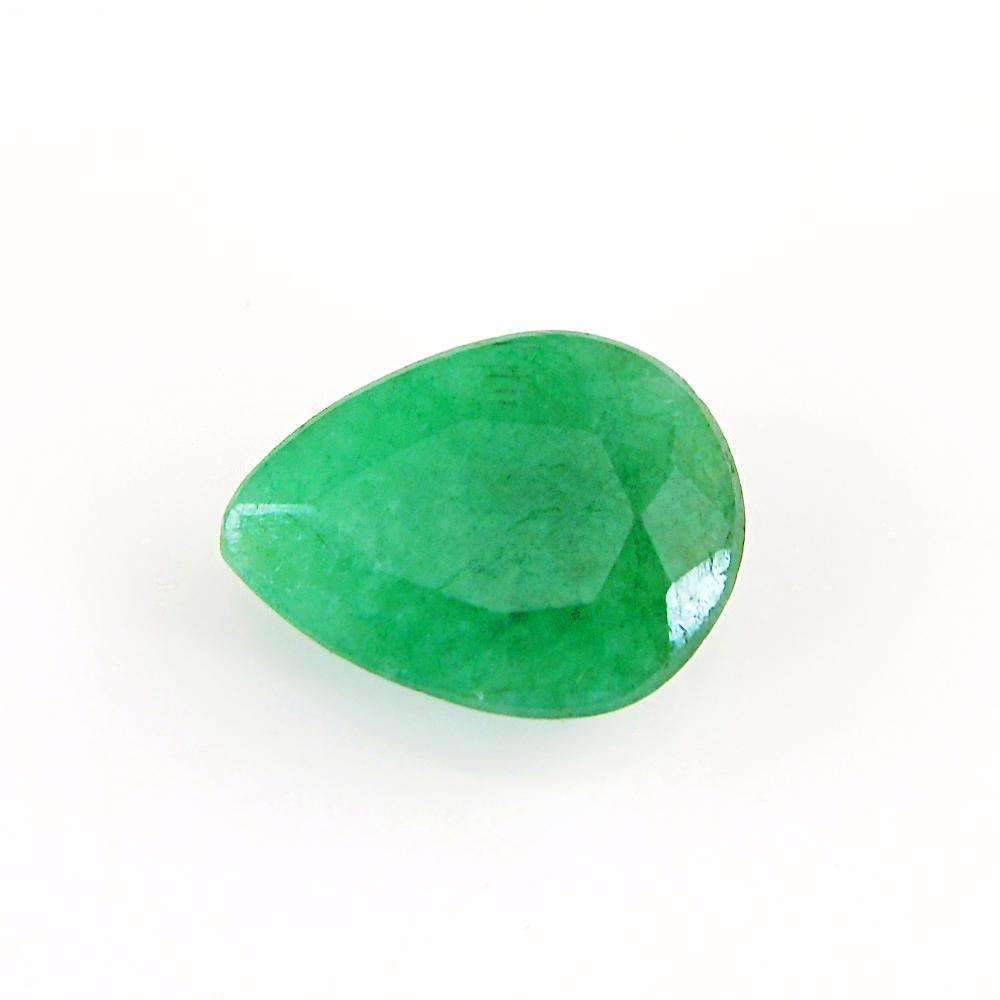 gemsmore:Faceted Green Emerald Gemstone Earth Mined Pear Shape
