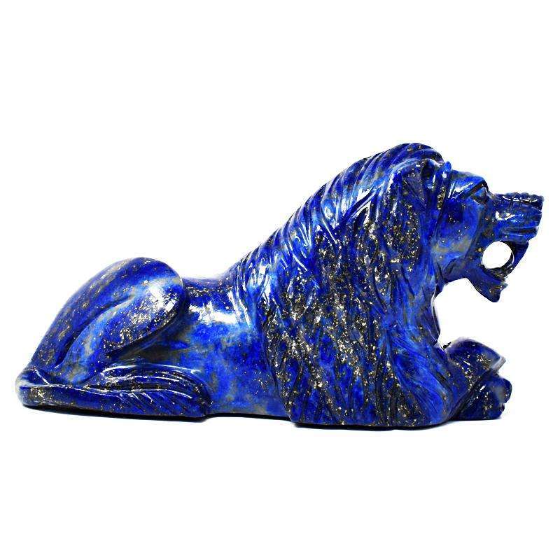 gemsmore:Finely Carved Blue Lapis Lazuli Lion