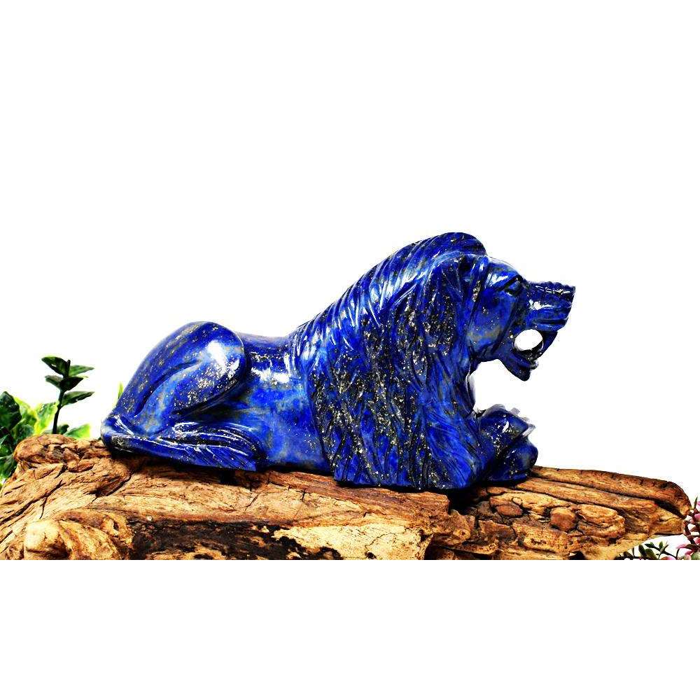 gemsmore:Finely Carved Blue Lapis Lazuli Lion