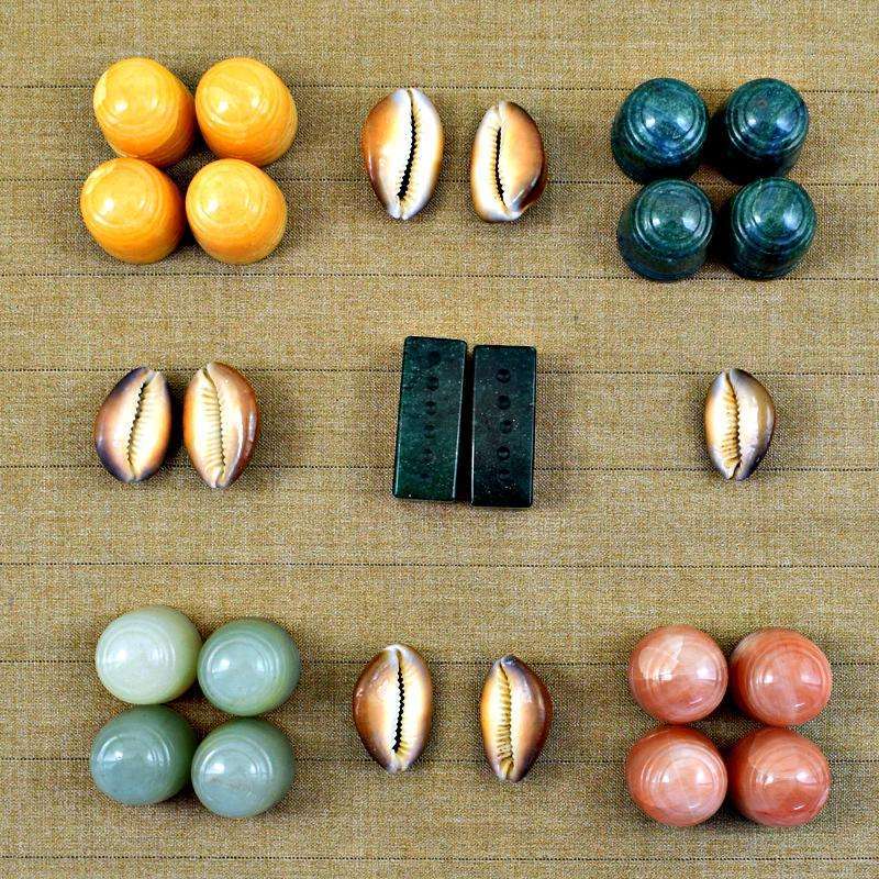 gemsmore:Exclusive Gemstone Carved Chopad Set