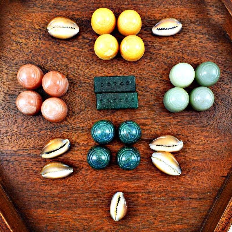 gemsmore:Exclusive Gemstone Carved Chopad Set