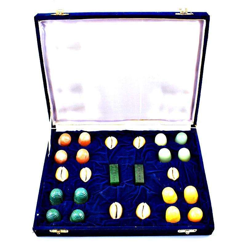 gemsmore:Exclusive Gemstone Carved Chopad Set