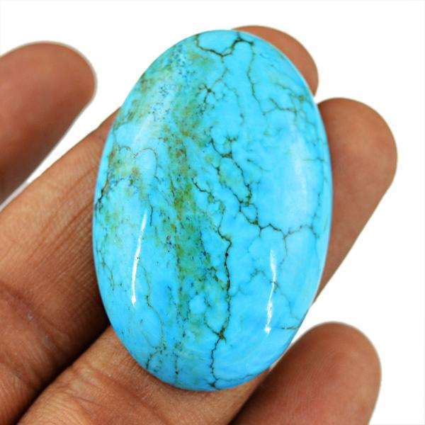 gemsmore:Genuine Amazing Oval Shape Turquoise Untreated Loose Gemstone