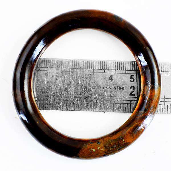 gemsmore:Golden Tiger Eye Carved Daily Wear Bangle