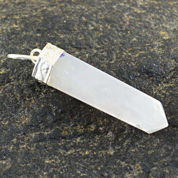 gemsmore:Natural Pink Rose Quartz Healing Point Pendant
