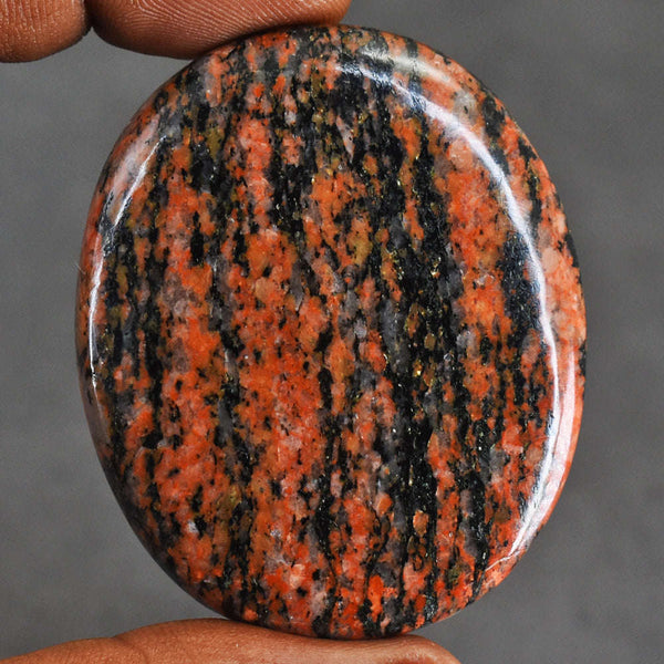 gemsmore:Genuine 156  Carats Blood Green Unakite Gemstone