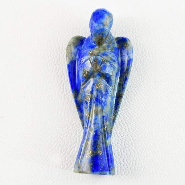 gemsmore:Genuine 59.65 Cts Carved Healing Angel Blue Lapis Lazuli Gemstone