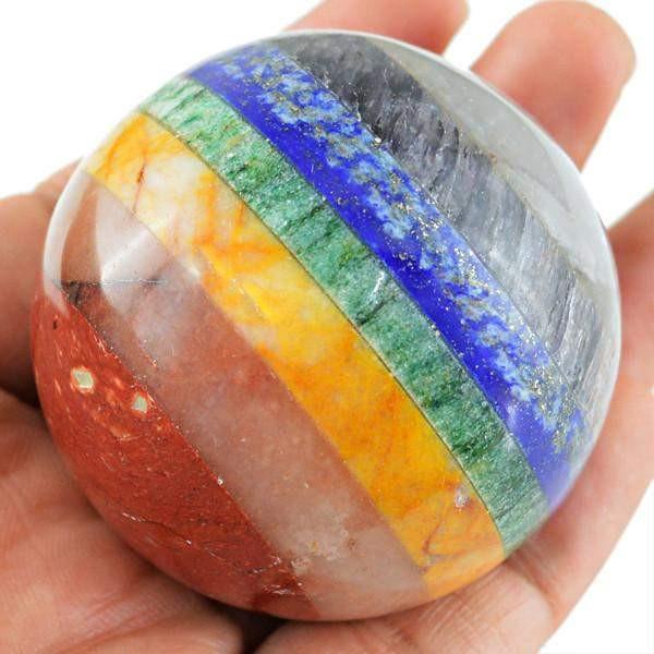gemsmore:Genuine 834.40 Cts Seven 7 Chakra Healing Ball