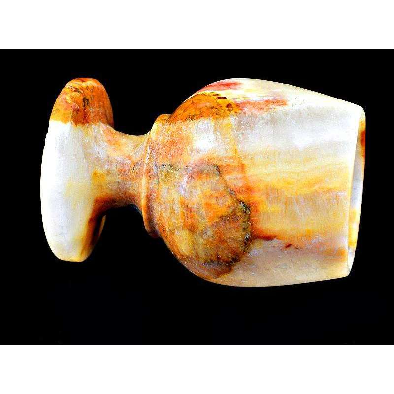 gemsmore:Genuine Agate Hand Carved Wine Glass