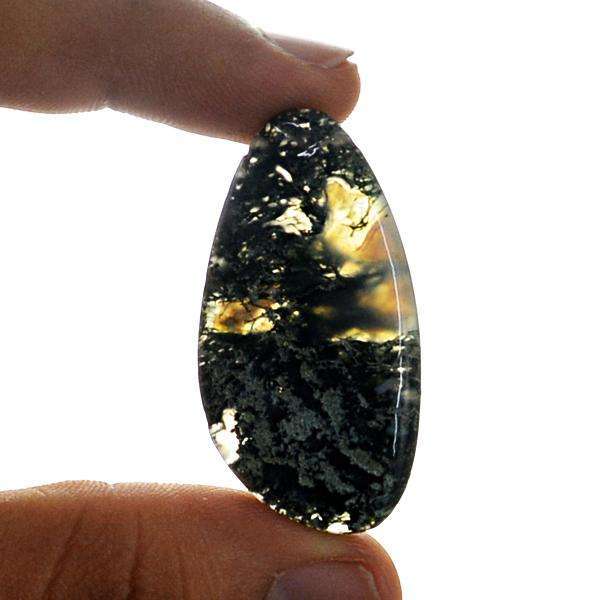 gemsmore:Genuine Amazing Green Moss Agate Untreated Loose Gemstone