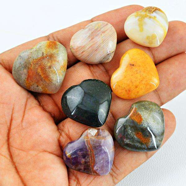 gemsmore:Genuine Amazing Heart Shape Multicolor Mix Gemstone Lot