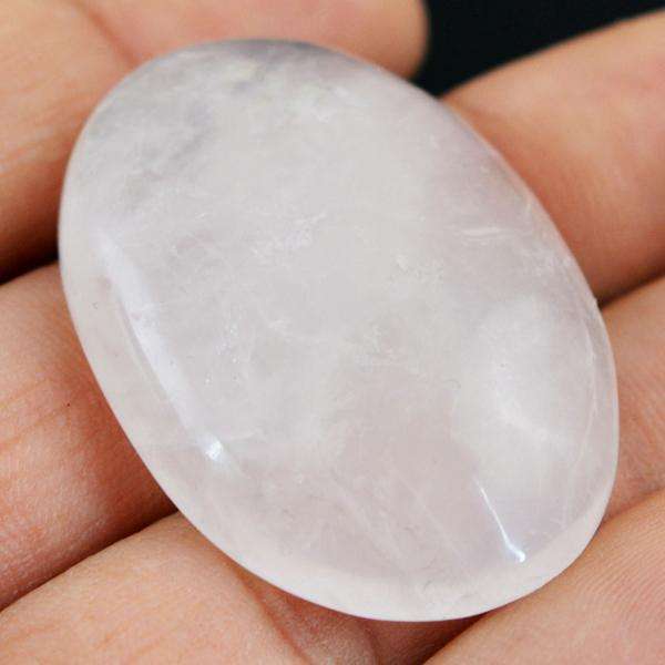 gemsmore:Genuine Amazing Oval Shape Pink Rose Quartz Untreated Loose Gemstone