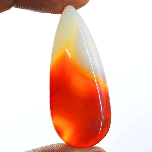 gemsmore:Genuine Amazing Pear Shape Onyx Untreated Loose Gemstone