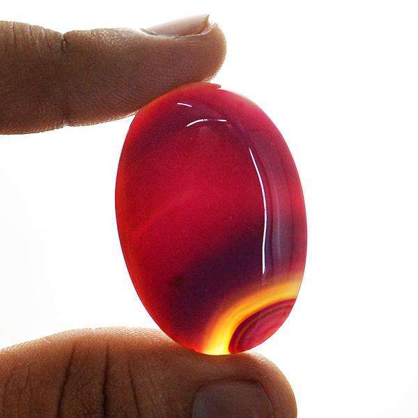 gemsmore:Genuine Amazing Pink Onyx Oval Shape Untreated Loose Gemstone
