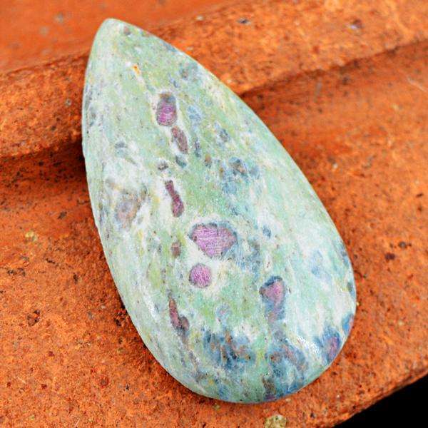 gemsmore:Genuine Amazing Ruby Zoisite Pear Shape Untreated Loose Gemstone
