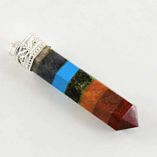 gemsmore:Genuine Amazing Seven Chakra Healing Point Pendant