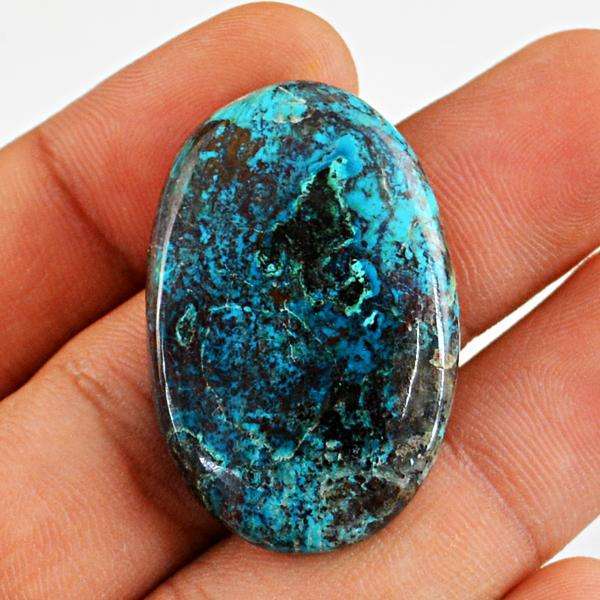 gemsmore:Genuine Azurite Oval Shape Untreated Loose Gemstone
