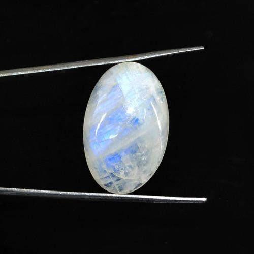 gemsmore:Genuine Blue Color Change Moonstone Oval Shaped Gemstone