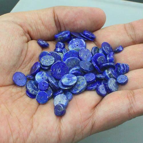 gemsmore:Genuine Blue Lapis Lazuli Drilled Beads Lot