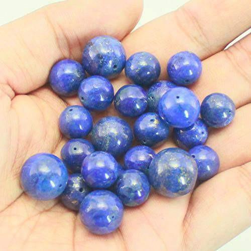 gemsmore:Genuine Blue Lapis Lazuli Drilled Beads Lot