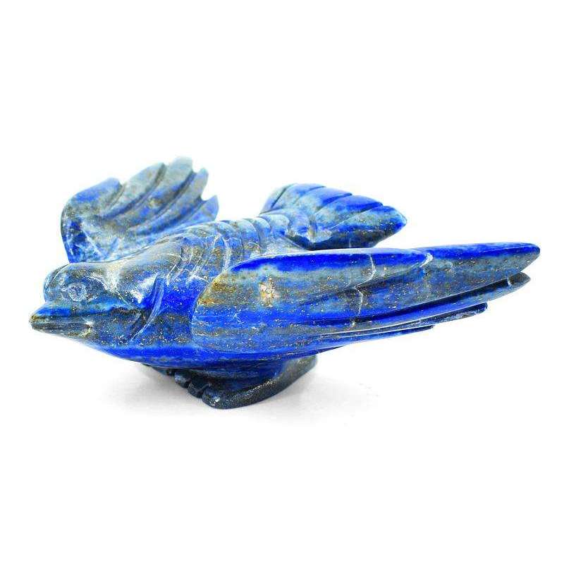 gemsmore:Genuine Blue Lapis Lazuli Hand Carved Eagle