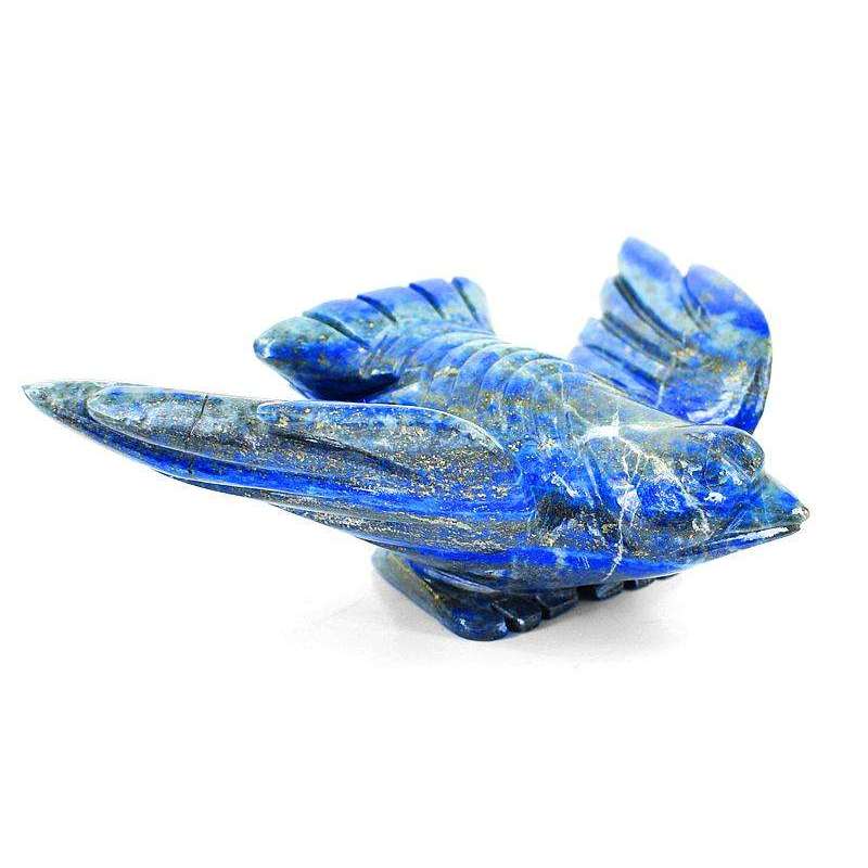 gemsmore:Genuine Blue Lapis Lazuli Hand Carved Eagle