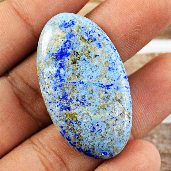 gemsmore:Genuine Blue Lapis Lazuli Oval Shape Loose Gemstone