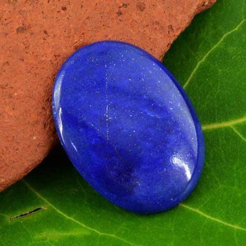 gemsmore:Genuine Blue Lapis Lazuli Oval Shaped Gemstone