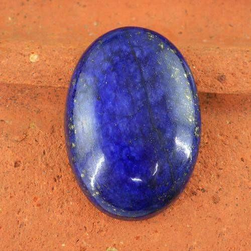 gemsmore:Genuine Blue Lapis Lazuli Oval Shaped Gemstone