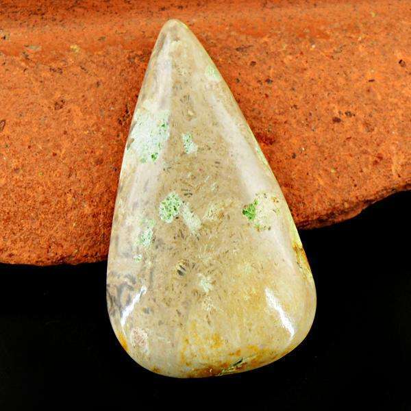 gemsmore:Genuine Coral Fossil Pear Shape Untreated Loose Gemstone