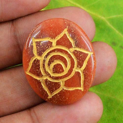gemsmore:Genuine Designer Chakra Orange Carnelian Gemstone
