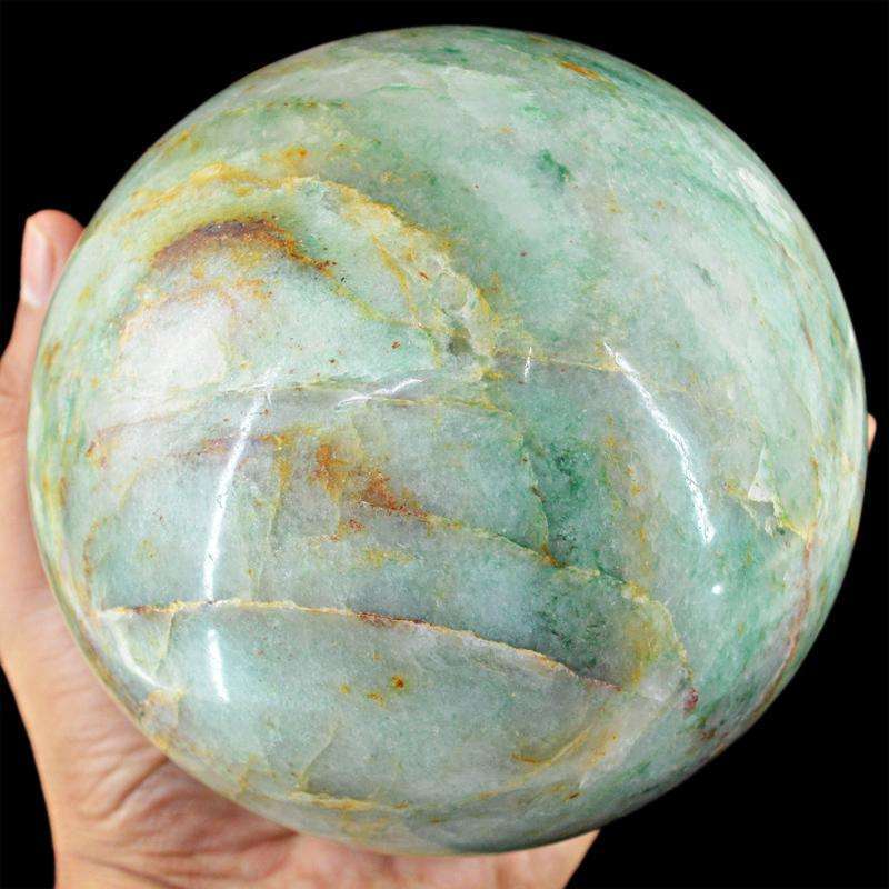 gemsmore:Genuine Green Aventurine Carved Huge Healing Sphere