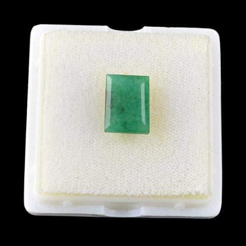 gemsmore:Genuine Green Emerald Faceted Gemstone