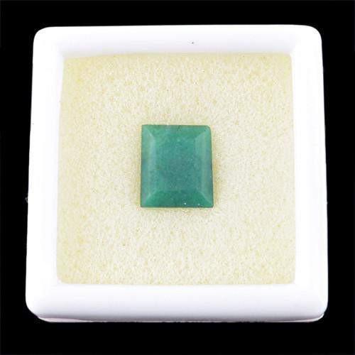 gemsmore:Genuine Green Emerald Faceted Gemstone