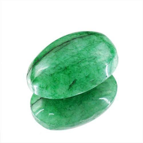 gemsmore:Genuine Green Emerald Oval Shaped Gemstone