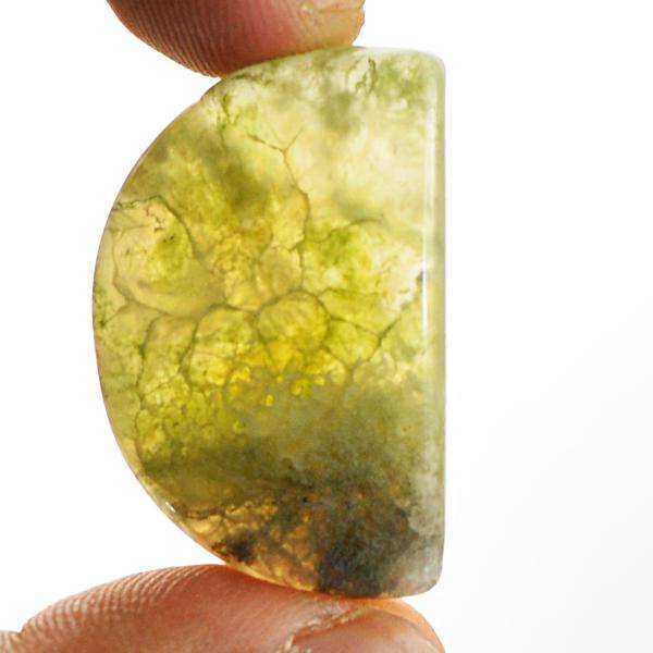 gemsmore:Genuine Green Moss Agate Untreated Loose Gemstone